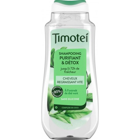 Timotei Shampoing Purifiant Et Detox pour Cheveux gras 300ml