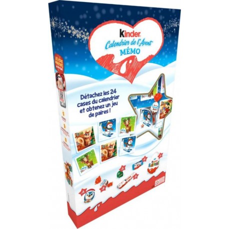KINDER Calendrier de l'Avent Enfants Chocolat Memory 316g