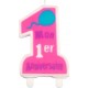 PARIS PRIX Bougie mon Premier Anniversaire 9cm Rose