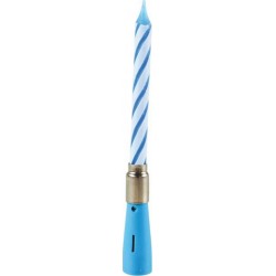 PARIS PRIX Bougie D'anniversaire musicale 12cm Bleu