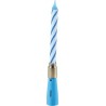 PARIS PRIX Bougie D'anniversaire musicale 12cm Bleu