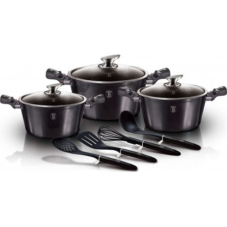 BERLINGER HAUS Batterie de cuisine Carbon Pro Induction 10 Pcs Aluminium