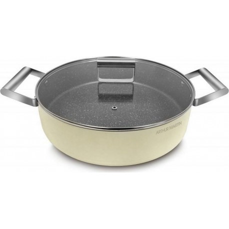 ARTHUR MARTIN Casserole Faitout bas en aluminium forgé 24cm Cr