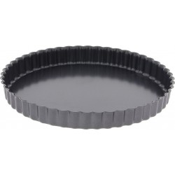 DE BUYER Moule à tarte cannelee fond fixe 4705.28