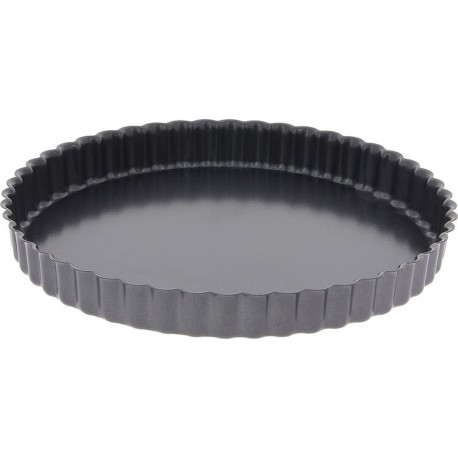 DE BUYER Moule à tarte cannelee fond fixe 4705.28