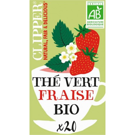 Clipper Thé vert Bio Fraise 35g
