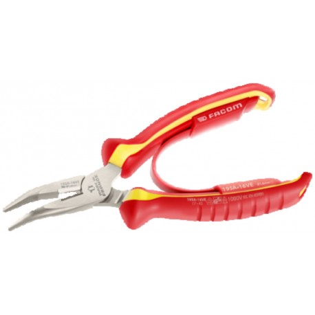 Facom Pince demi rondes becs courts isolée 1000 Volts 160mm 195A.16VE