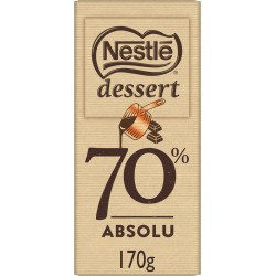 NESTLE DESSERT NOIR ABSOLU170G CHOCOLATS TABLETTE TABLETTES DESSERTS